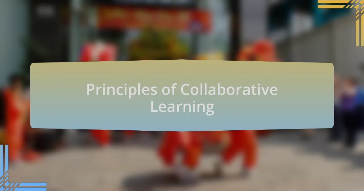 Principles of Collaborative Learning
